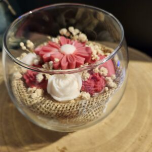 bouquet eternel coupe en verre