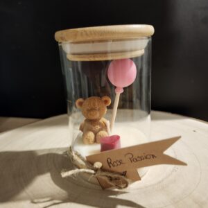 bougie pot petit ourson