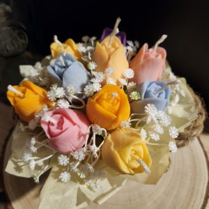 Bouquet de bougies fleurs parfumées